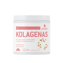 Ecosh Kolagenas CollaSel Pro B su vitaminu C, neutralaus skonio, milteliai, 200 g.