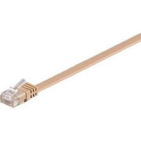Goobay Patch cable Cat6 U/UTP flat brown 5,00m - bright brown 95887