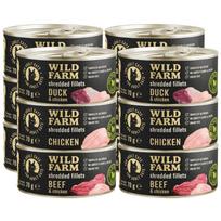 WILD FARM Fillets Mišrių skonių rinkinys 12x70g – be grūdų šlapias kačių maistas, filė sultinyje