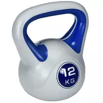 SPORTNOW Kettlebell 12 KG jėgos treniruočių ir fitneso treniruokliai, pritaikyti prie grindų, mėlyni