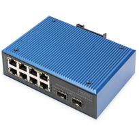 Digitus Industrial 8+2 -Port Fast Ethernet PoE Switch - Unmanaged - Fast Ethernet (10/100) - Vollduplex - Power over Ethernet (PoE) (DN-651147)