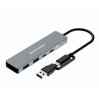 GrauGear GG 18116 - USB 3.1 4-Port Hub 2x A C A/C Anschlusskabel (G-HUB2C2A-10G)