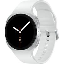 Samsung Galaxy Watch8 - 40 mm - silber - intelligente Uhr mit Sportband - Gummi - weiß - Bandgröße: S/M - Anzeige 3.4 cm (1.34) (SM-L325FZSADBT)
