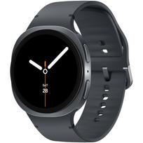 Samsung Galaxy Watch8 - 44 mm - Carbon-Schwarz - intelligente Uhr mit Sportband - Gummi - Graphit - Bandgröße: M/L - Anzeige 3.7 cm (1.47) (SM-L335FDAADBT)