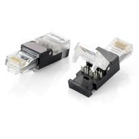 Equip 121163 Tool-free RJ45 Plug, Cat.5e, RJ-45, Black, Transparent, Polycarbonate