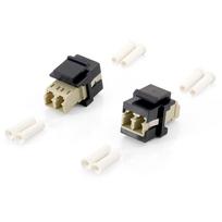 Equip 125570 Fiber Optic Keystone Adapter, LC Duplex, LC/LC, Beige, Black, 17.8 mm, 29 mm