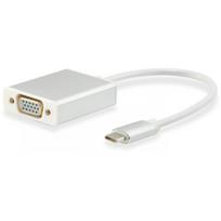 Equip 133451 USB Type C to HD15 VGA Adapter, White, 45 mm, 150 mm, 250 mm, 31 g, 90 mm