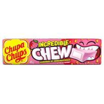 CHUPA CHUPS kramtomieji saldainiai INCREDIBLE CHEW, braškių skonio, 45 g., CHUP1932
