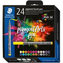 Staedtler Pigment Arts Brush Pen - 24 Farben - Mehrfarbig - Rund - Kunststoff - Polypropylen (PP) - Tinte auf Wasserbasis - Erwachsene & Kinder (371 C24)