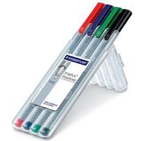 Staedtler 334 SB4 - Schwarz - Blau - Grün - Rot - Grau - Polypropylen - Dreieck - Tinte auf Wasserbasis - Metall (334 SB4)