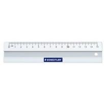 STAEDTLER Metall-Lineal, aus Aluminium, 150 mm lang Millimeter-Skalierung, geprägte Teilung, Tuschekante (563 15)