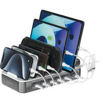 4smarts Ladestation Team 100W 5C/inkl. 6 Kabel spacegrau - Ladegerät