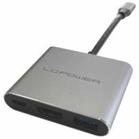 LC-Power LC-HUB-C-MULTI-4-V2 USB-C auf USB-A/USB-C/HDMI