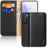 Dux Ducis Dux Ducis Hivo Ledertasche mit Klappe Naturleder Brieftasche Hülle für Karten und Dokumente Samsung Galaxy S22+ (S22 Plus) schwarz