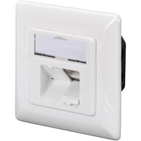 DIGITUS DN-9001-N - CAT 5e Anschlussdose, geschirmt, 2x RJ45 8P8C, LSA, Farbe Reinweiß, Unterputz