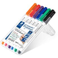 STAEDTLER Lumocolor 301 - Marker - für Flipchart, Whiteboard - verschiedene Farben - 1 mm - Mittel (Packung mit 6)