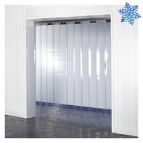 PVC juostų užuolaidų komplektas, angai 1100x2000 mm (atsparių šalčiui) : Persidengimas (proc.) - MED (77 %), Tipas - Rifliuota