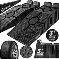 Automobilinės rampos Wuber, 2 vnt., 3 t, HDPE, 905 x 285 x 180 mm, juodos