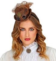 Steampunk plaukų lankelis "Mini kepurė"