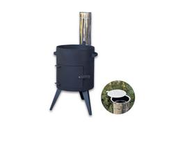 Krosnelė kazanui 12 L su kaminu Eco Kalmetal 3 mm