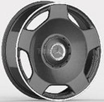 Ratlankis RACINGLINE F5133 R22x10 5x112 ET 46 CB 66.6 (Black Half Matt Polished Lip)