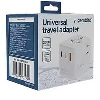Gembird TPA-1A2C20-01-W Universal travel power adapter, 20 W, white | TPA-1A2C20-01-W