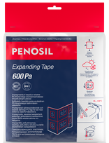 PENOSIL Expanding Tape 600Pa savaime besiplečianti juosta 10/3-7mm juoda, 8m/rul