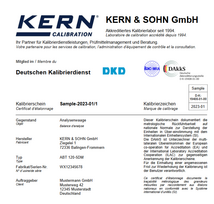 DAkkS kalibravimo sertifikatas KERN 962-452