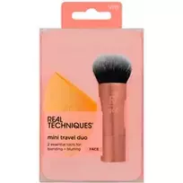 "Real Techniques Mini Travel Duo" - mini šepetėlių ir kempinėlių rinkinys, 0 ml