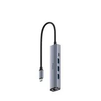 Cudy UH605 sąsajos šakotuvas USB 3.2 Gen 1 (3.1 Gen 1) Type-C 5000Mbit/ai Pilka, Sidabras