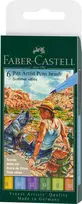 Teptukiniai rašikliai piešimui  Faber-Castell Pitt Artist Pen, Summer vibes, 6 spalvų