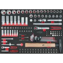 1/4"+1/2" galinių raktų komplektas 163pcs insert, KS Tools