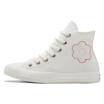 Converse  Chuck Taylor All Star High Crafted Patchwork Women Sneakers Cream Egret Sunrise-Pink A05195C 37 white