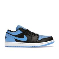 Air Jordan 1 Low University Blue Vyriški sportbačiai Juodi Balti 553558-041 44.5 gray