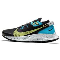 Nike Pegasus Trail 2 Mėlyna Limelight Moteriški Bėgimo Bateliai Juodi Off-Noir Tamsiai Geltoni CK4309-003 36