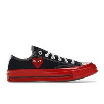 Comme des Garçons Play x Converse Chuck 70 žemi juodi raudoni unisex kedai Egret A01795C 41.5