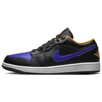 Air Jordan 1 Low Lakers Vyriški Sportbačiai Juodi Tamsiai-Konkordo Taksi 553558-075 40