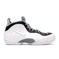 Nike Air Foamposite Pro Chromo Balti Unisex Sportbačiai Juodi Universiteto Raudoni 624041-103 40.5