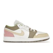 Air Jordan 1 Low SE GS Pastel Grind Vaikams Sportbačiai Balti Ryškiai Žali DJ0341-100 40