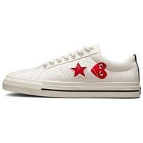 Comme des Garçons Play x Converse One Star Cloud Dancer Unisex sportbačiai Kreminiai Raudoni Balti A01792C 35