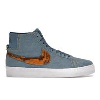 Supreme x Nike Zoom Blazer Mid QS SB Džinsiniai Unisex Kedai Mėlyni Industrial-Blue Juodi DX8421-400 41