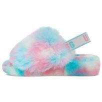 UGG Fluff Yeah avikailio patogios laisvalaikio šlepetės moterims, mėlynai rožinės 1131770-PID 37
