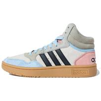 Adidas Hoops 3.0 Mid Skaidriai rudos ir dangaus mėlynos spalvos moteriški sportbačiai Core-Black HP3105 36⅔