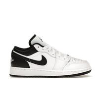 Air Jordan 1 Low GS Balti Juodi Vaikams Sportbačiai 553560-132 37.5