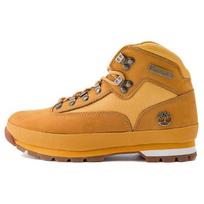 Timberland Euro Hiker Round Toe Comfortable Slip Resistant Durable Mid Top Outdoor Functional Shoes Men Shoes Brown 91566W 42