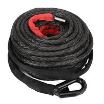 Sintetinis gervės lynas su apsauginiu apvalkalu, didelio atsparumo, 7,5 tonos stiprumo, 9,5 mm X 25 m, skirtas 4x4 visureigiui, ATV, UTV