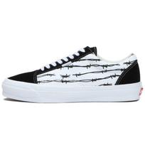 Vans Old Skool NS OG LX Dygliuotos vielos Unisex sportbačiai Balti Juodi Tikrai Balti VN0A4UUT9XT 35