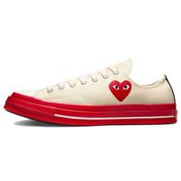 Comme des Garçons Play x Converse Chuck 70 Low Pristine Red Unisex Kedai Cream Egret A01796C 35