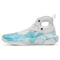 Anta KT8 Wave Shock Absorption Non-Slip Wear-Resistant High-Top Basketball Shoes Men sneaker White Blue 112321101-7 40