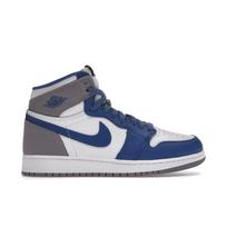 Air Jordan 1 Retro High OG GS True Blue Vaikams Sportbačiai White Cement-Grey FD1437-410 35.5